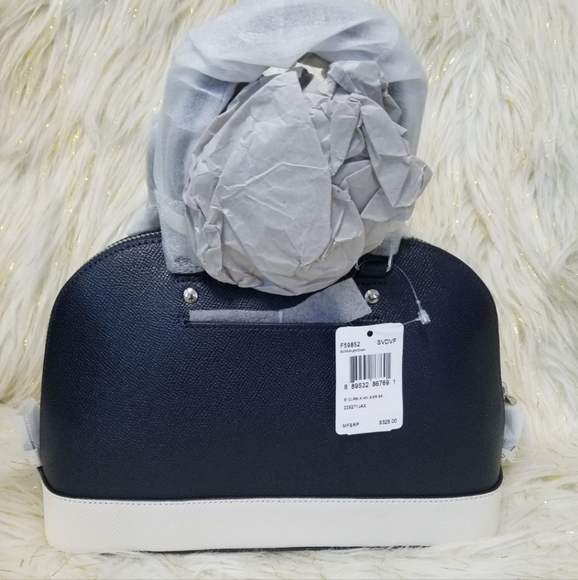 Coach Blue and White Satchel with Dome Shape - Picture 2 of 2